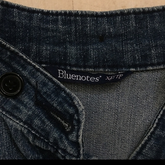 Bluenotes denim blue jean jacket mandarin collar - Picture 4 of 6